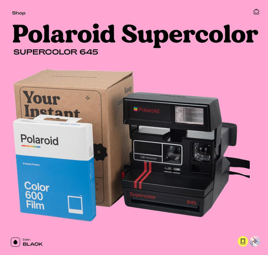 Polaroid Supercolor 645, Instant Film Camera – Retro 80s camera, Vintage Polaroid, Tested Working - Vintage Polaroid Instant Cameras