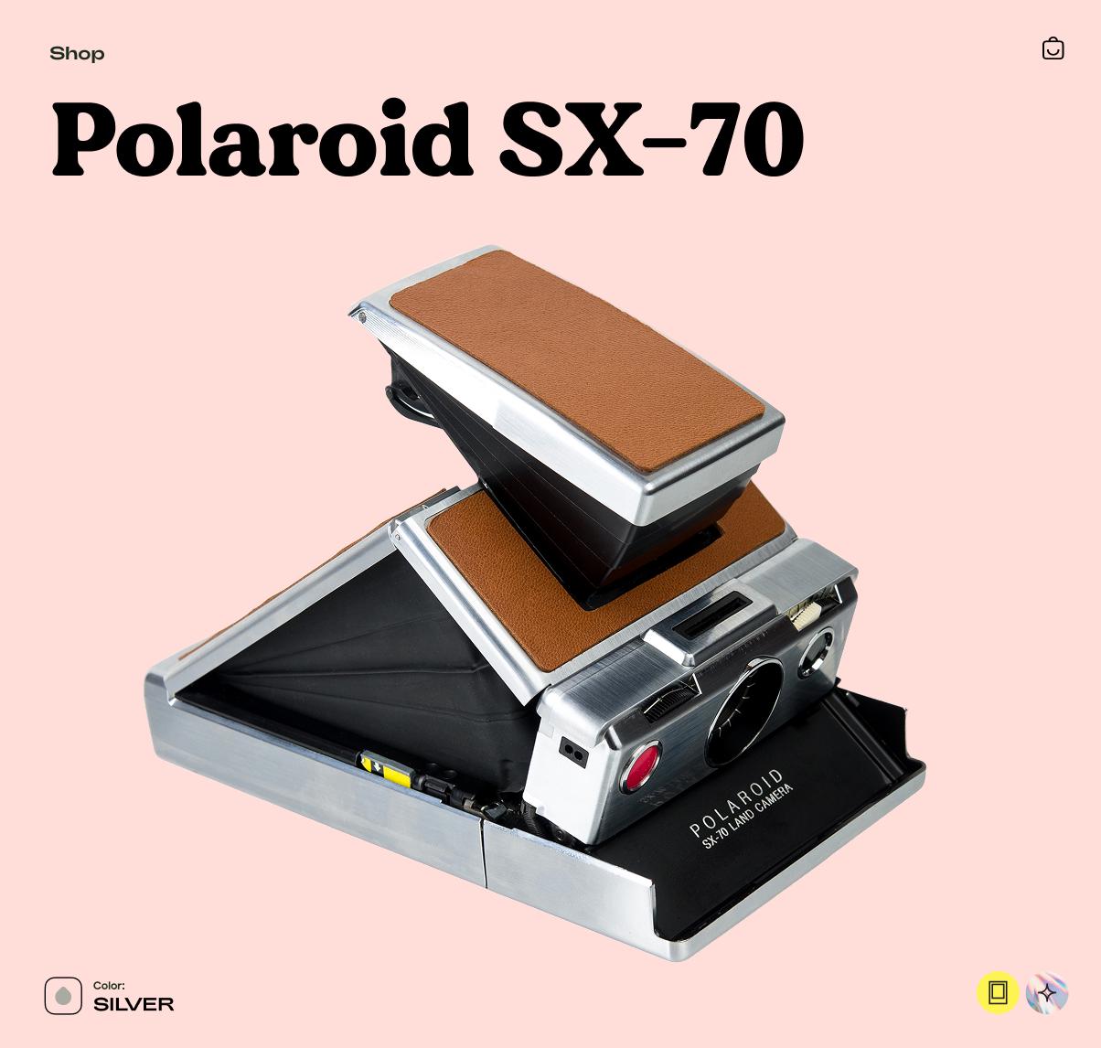 Polaroid SX-70 Land Camera – Vintage Folding Instant Camera, Classic Analog Polaroid, Tested Working - Vintage Polaroid Instant Cameras