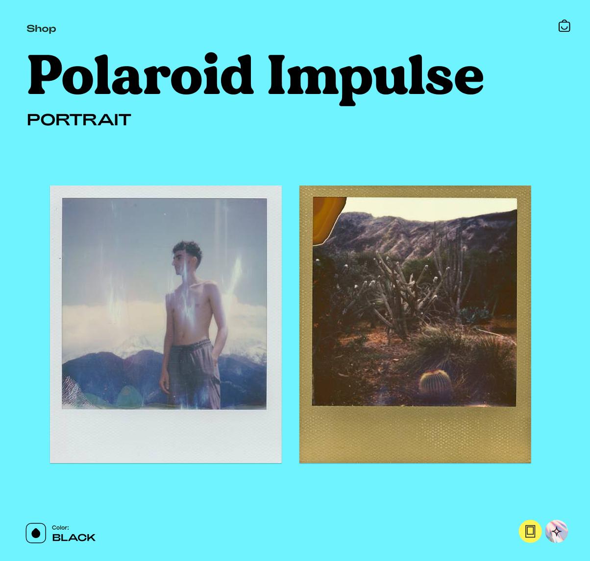 Polaroid Impulse Portrait, Instant Film Camera – Vintage 600 Camera, Tested Working - Vintage Polaroid Instant Cameras