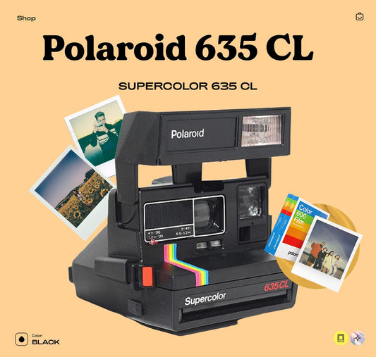 Polaroid Supercolor 635 CL, Instant film Camera, Vintage 600 Polaroid - Tested Working - Vintage Polaroid Instant Cameras