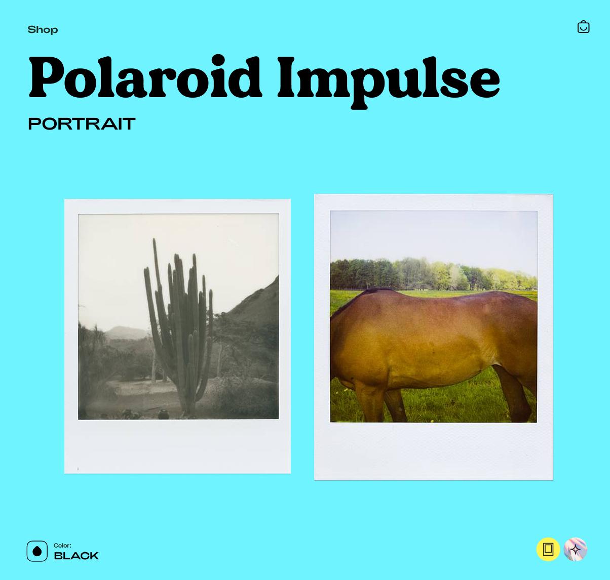Polaroid Impulse Portrait, Instant Film Camera – Vintage 600 Camera, Tested Working - Vintage Polaroid Instant Cameras
