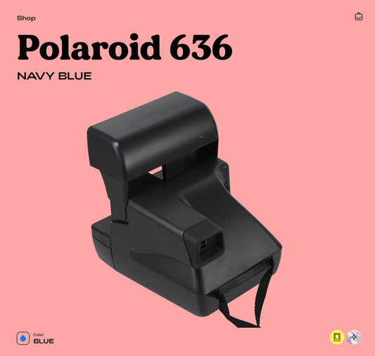 Polaroid 636 Instant Film Camera Navy Blue – Vintage Polaroid 600 Camera, Tested Working, Retro Instant Camera Gift - Vintage Polaroid Instant Cameras