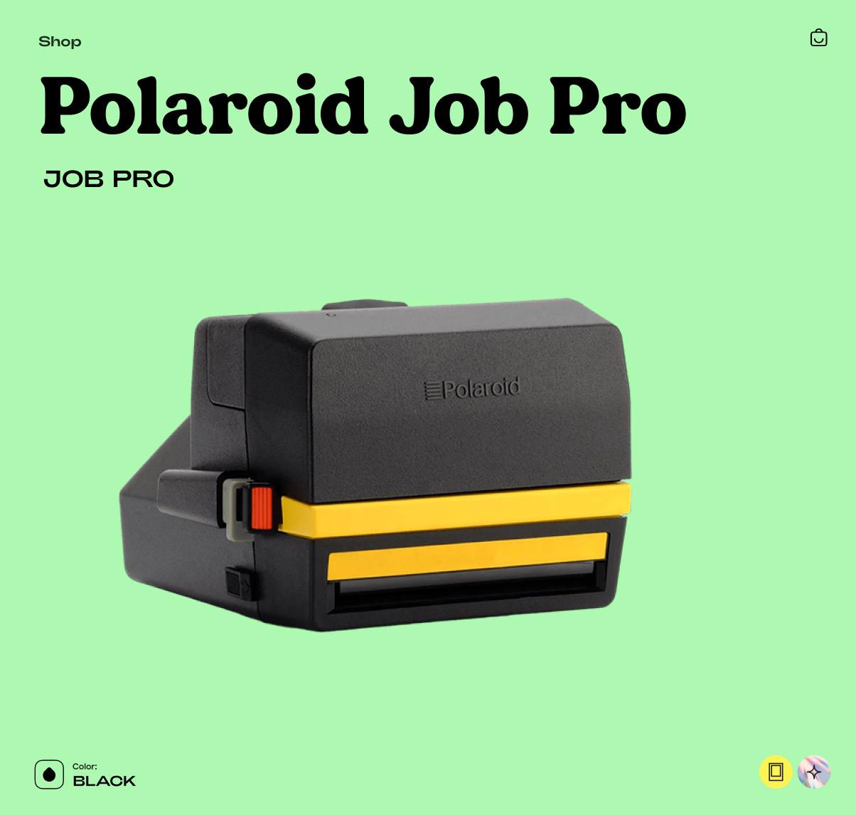 Polaroid Job Pro 600 Instant Film Camera – Vintage Industrial Polaroid, Tested & Working, Retro Photography Gift - Vintage Polaroid Instant Cameras