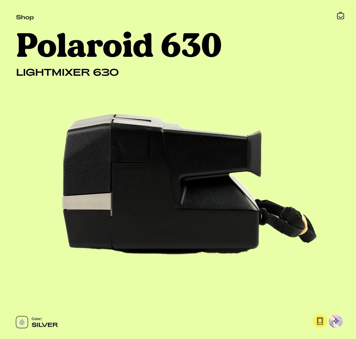 Polaroid Lightmixer 630 Instant Film Camera – Vintage Polaroid 600 Point and Shoot, Tested & Working - Vintage Polaroid Instant Cameras