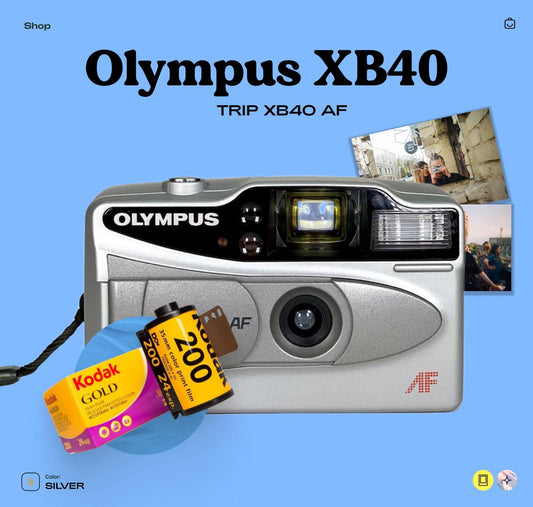 Olympus Trip XB40 AF, 35mm Film Camera, Vintage Point and Shoot, Retro Olympus Camera - Vintage Polaroid Instant Cameras