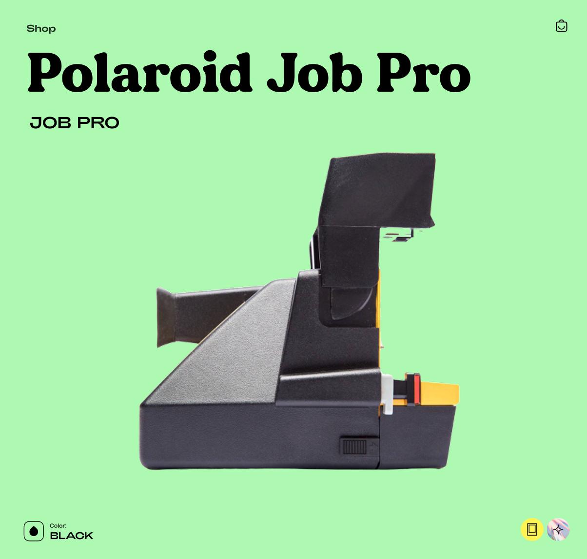 Polaroid Job Pro 600 Instant Film Camera – Vintage Industrial Polaroid, Tested & Working, Retro Photography Gift - Vintage Polaroid Instant Cameras