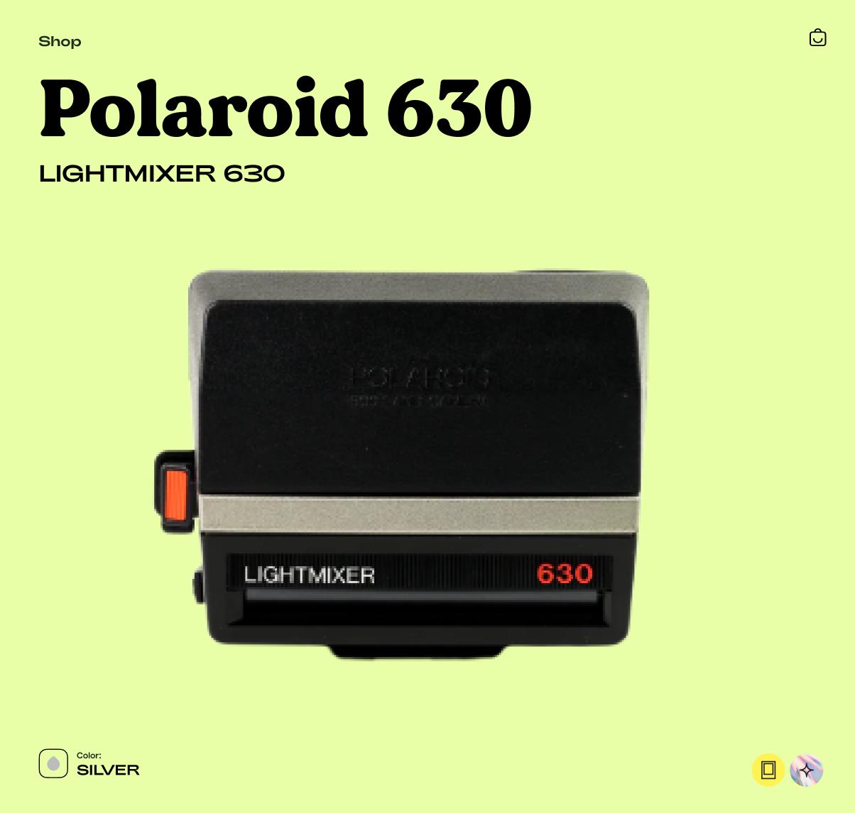 Polaroid Lightmixer 630 Instant Film Camera – Vintage Polaroid 600 Point and Shoot, Tested & Working - Vintage Polaroid Instant Cameras