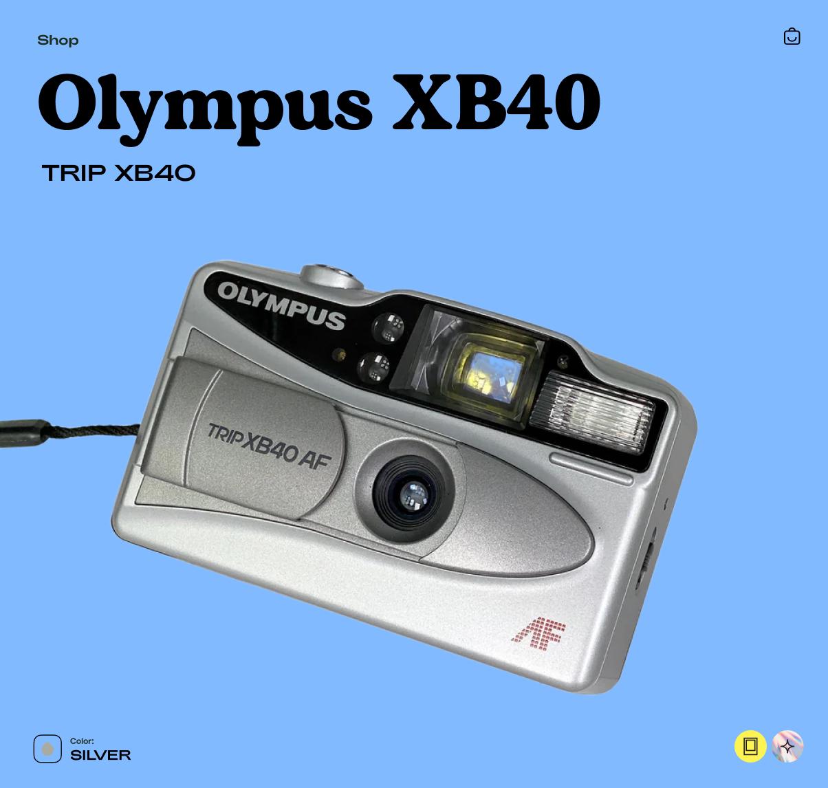 Olympus Trip XB40 AF, 35mm Film Camera, Vintage Point and Shoot, Retro Olympus Camera - Vintage Polaroid Instant Cameras