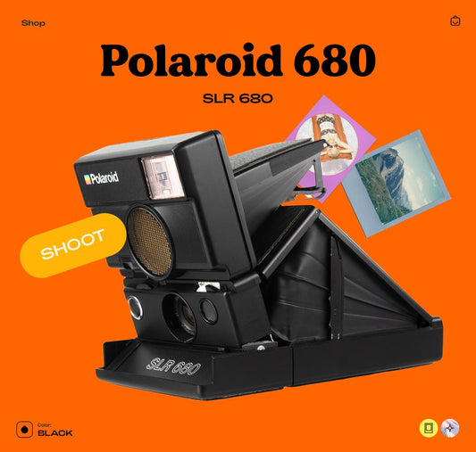 Polaroid SLR 680, Instant Film Camera, Vintage Folding SLR, Autofocus, Built-In Flash, Uses 600 Film, Tested Working - Vintage Polaroid Instant Cameras