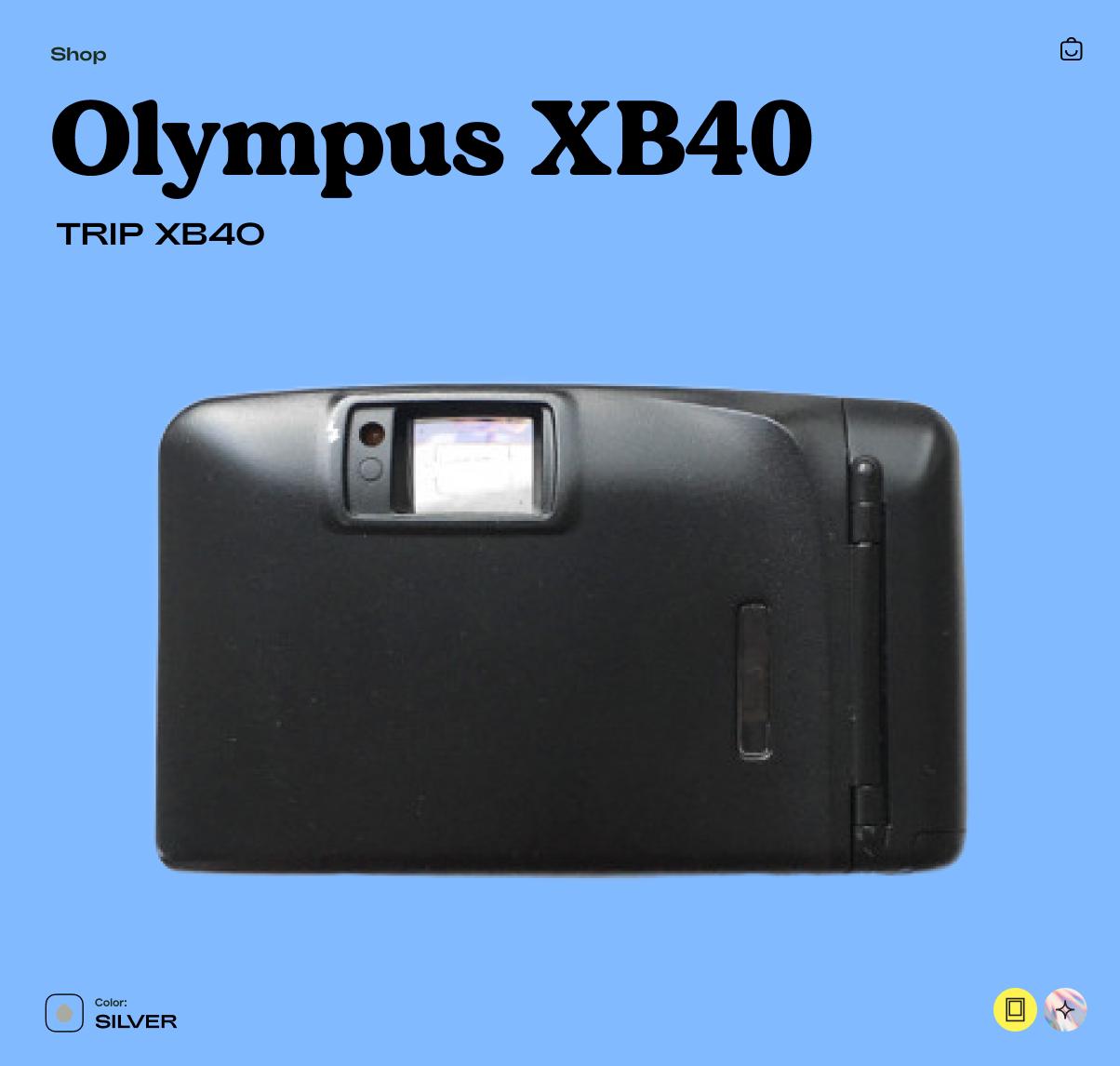 Olympus Trip XB40 AF, 35mm Film Camera, Vintage Point and Shoot, Retro Olympus Camera - Vintage Polaroid Instant Cameras