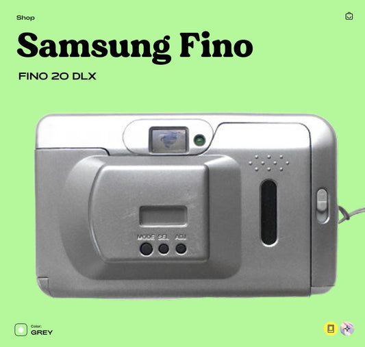 Vintage Samsung Fino 20 DLX Film Camera – 35mm Compact Analog - Vintage Polaroid Instant Cameras