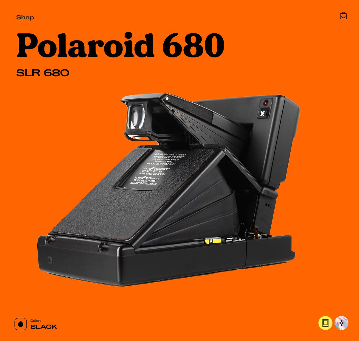 Polaroid SLR 680, Instant Film Camera, Vintage Folding SLR, Autofocus, Built-In Flash, Uses 600 Film, Tested Working - Vintage Polaroid Instant Cameras