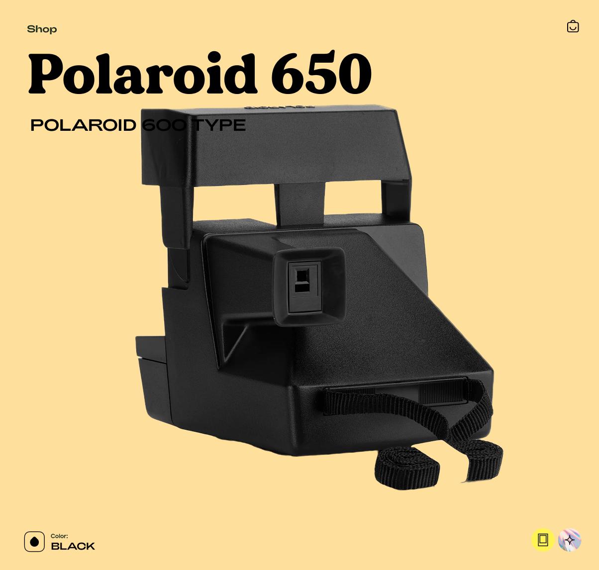 Polaroid 650 Instant Film Camera, Vintage Polaroid 600 Series, Tested & Working - Vintage Polaroid Instant Cameras