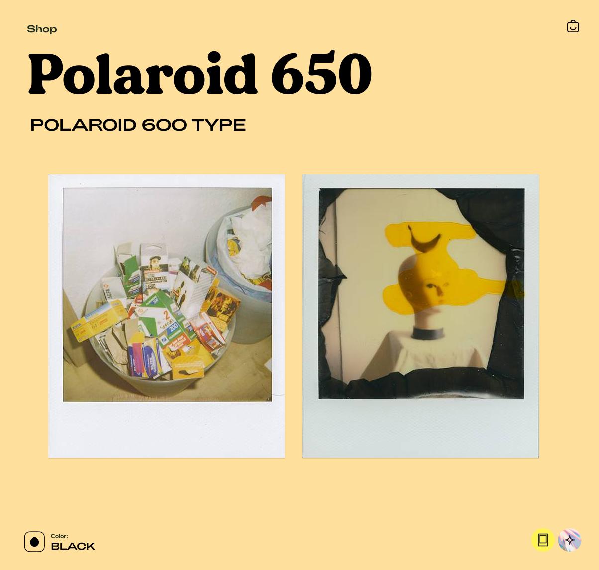 Polaroid 650 Instant Film Camera, Vintage Polaroid 600 Series, Tested & Working - Vintage Polaroid Instant Cameras