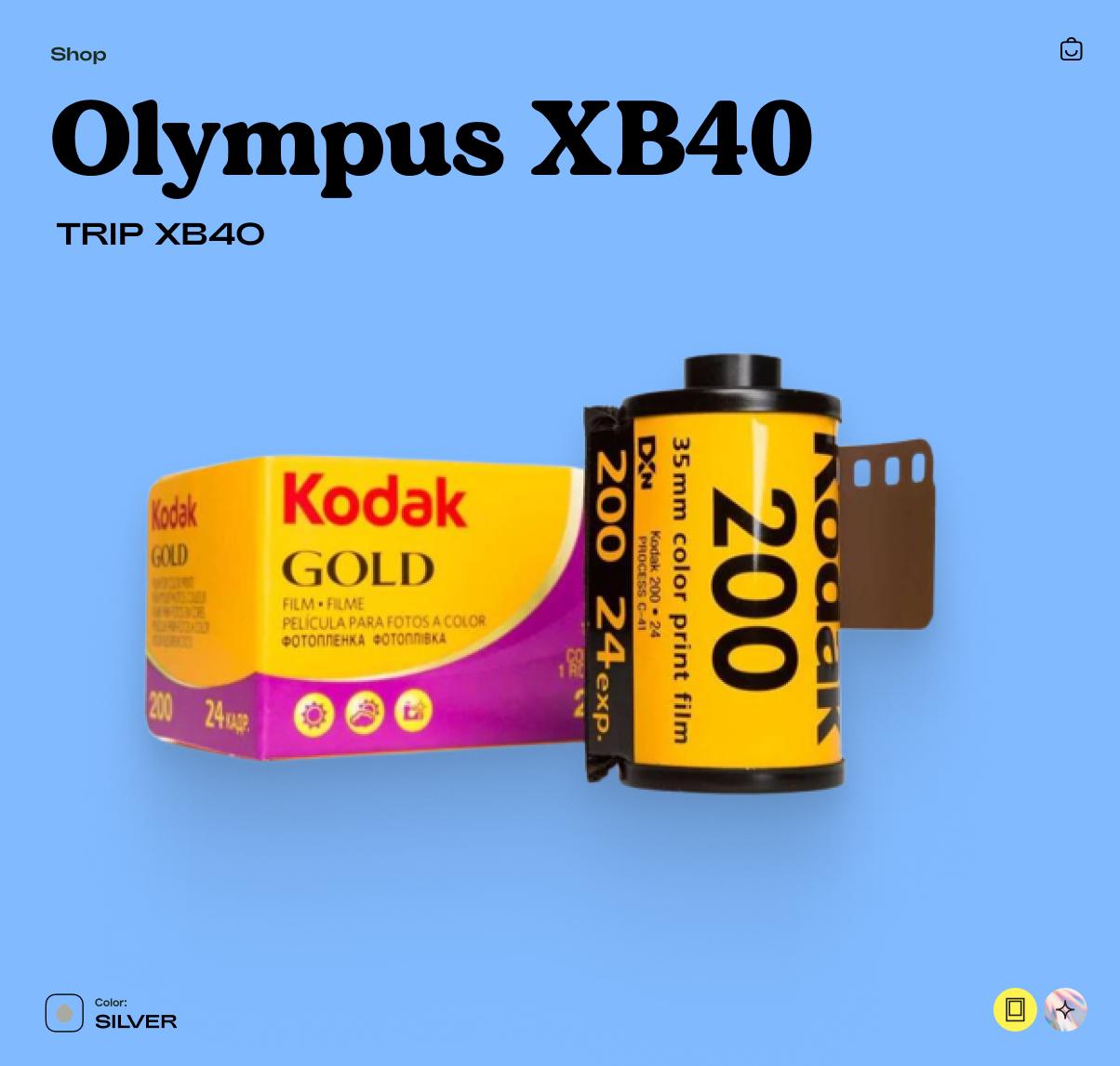 Olympus Trip XB40 AF, 35mm Film Camera, Vintage Point and Shoot, Retro Olympus Camera - Vintage Polaroid Instant Cameras