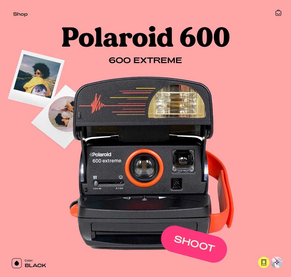 Polaroid 600 Extreme Instant Camera – Vintage 90s Icon, Tested & Working - Vintage Polaroid Instant Cameras