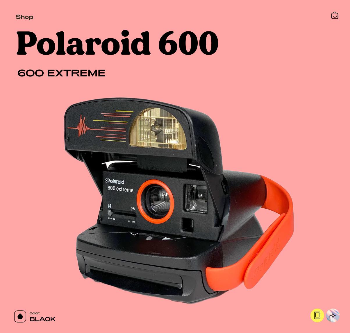 Polaroid 600 Extreme Instant Camera – Vintage 90s Icon, Tested & Working - Vintage Polaroid Instant Cameras