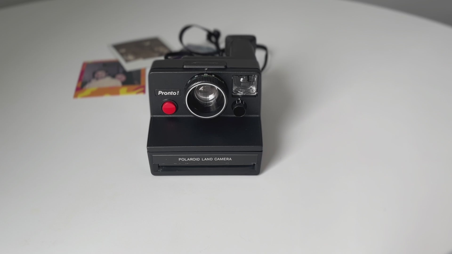 Vintage Polaroid Land Camera Pronto! Black with Red Button, Instant Fi