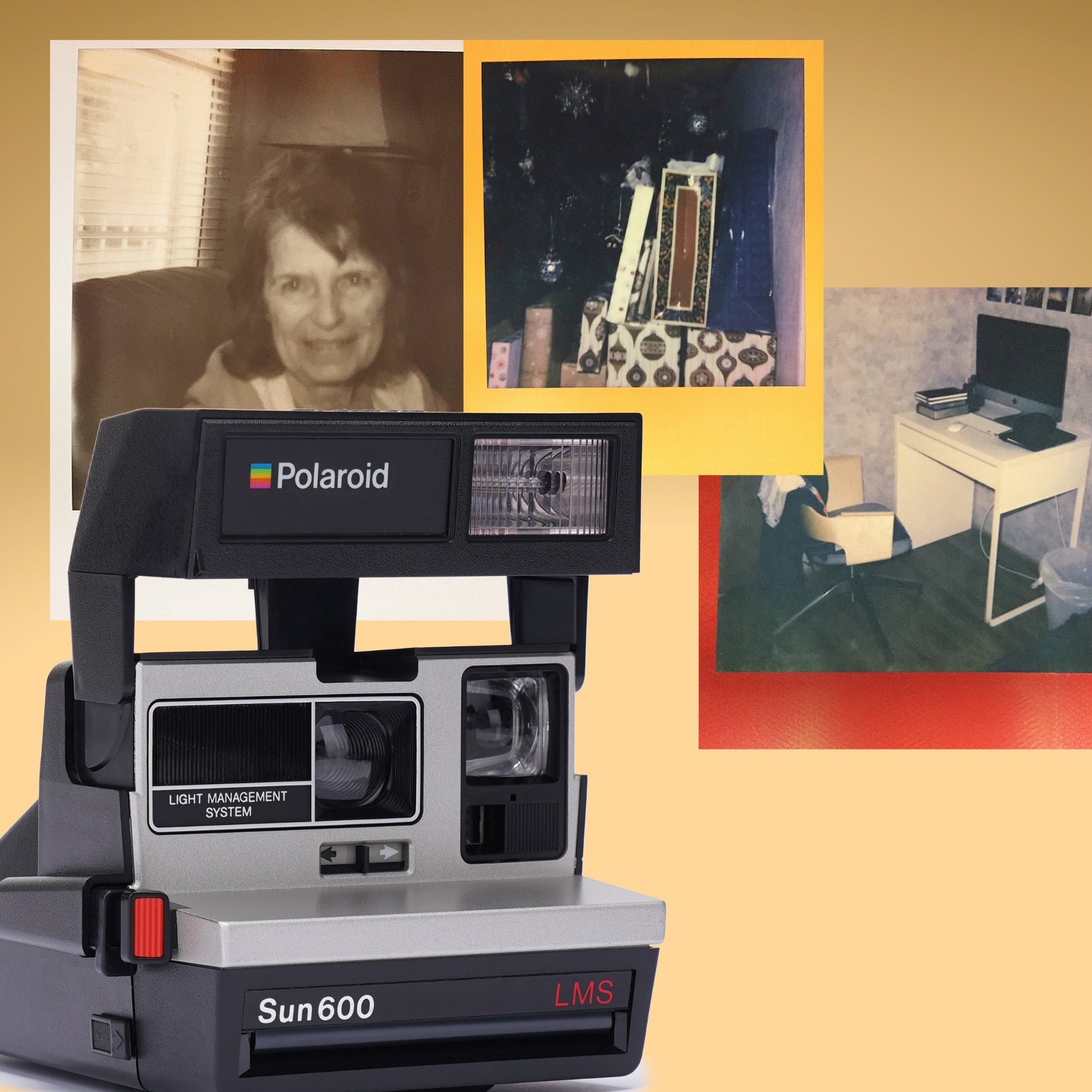 Vintage Polaroid Camera, Old Instant Polaroid, Polaroid 600 LMS Camera - Vintage Polaroid Instant Cameras