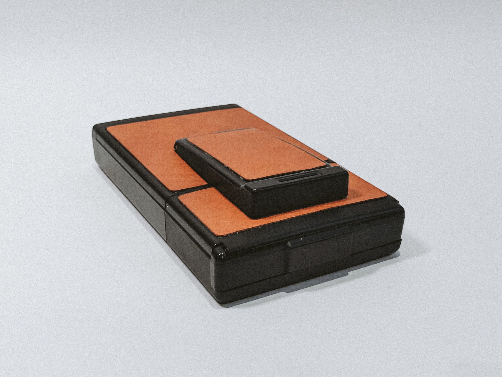 Vintage Polaroid SX-70 Instant Film Camera Model 3 fully Black body - Brown leather - Vintage Polaroid Instant Cameras