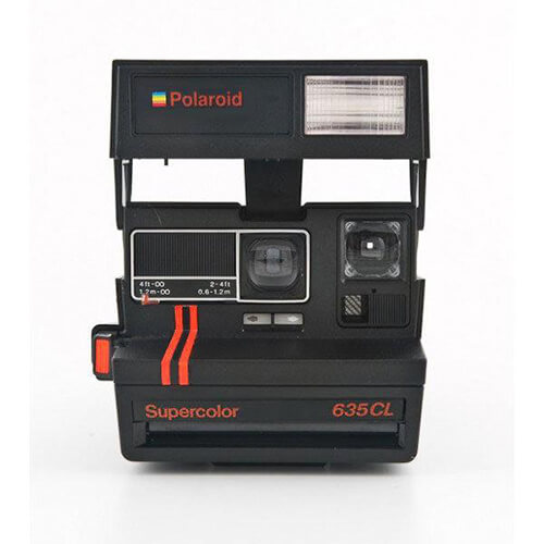 Polaroid 635 CL Supercolor Red Stripes Instant Film Vintage Camera Polaroid  600 Type Film Camera