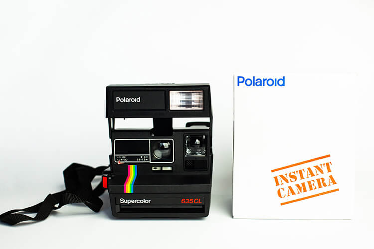 Polaroid 635 CL Supercolor Boxed Instant Film Camera Rainbow Vintage P