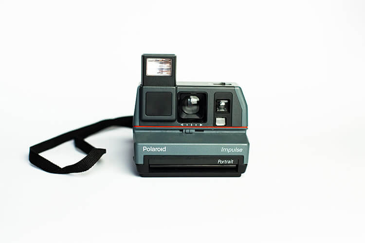 Polaroid Impulse Grey Instant Film Vintage Camera Polaroid 600 Type Film Camera - Vintage Polaroid Instant Cameras