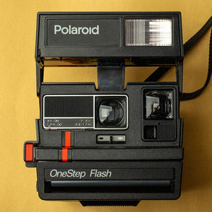 Polaroid One Step Flash Red Stripe Instant Film Camera Vintage Polaroid - Vintage Polaroid Instant Cameras