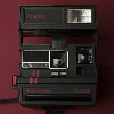 Polaroid 635 CL Supercolor Red Stripes Instant Film  Vintage Camera Polaroid 600 Type Film Camera - Vintage Polaroid Instant Cameras