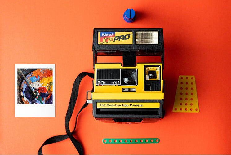 Polaroid Job Pro Camera Instant Film 600 type Camera Yellow and Black Vintage Polaroid Camera - Vintage Polaroid Instant Cameras