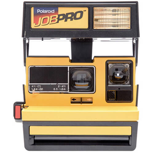 Polaroid Job Pro Camera Instant Film 600 type Camera Yellow and Black Vintage Polaroid Camera