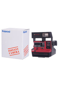 Camera Polaroid 645 CL Supercolor Instant Film Camera Red Black Stripes - Vintage Polaroid Instant Cameras
