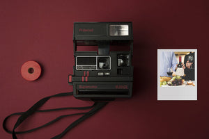 Polaroid 635 CL Supercolor Red Stripes Instant Film Camera - Vintage Polaroid Instant Cameras