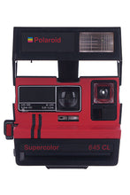 Load image into Gallery viewer, Camera Polaroid 645 CL Supercolor Instant Film Camera Red Black Stripes - Vintage Polaroid Instant Cameras