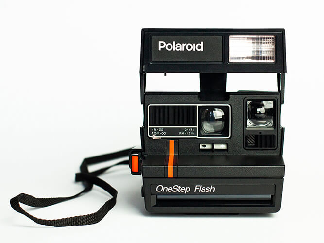 Polaroid Instant Print Camera One Step Flash Red Stripe Instant Film Camera Vintage Polaroid 600 Type Film 80s 90s - Vintage Polaroid Instant Cameras