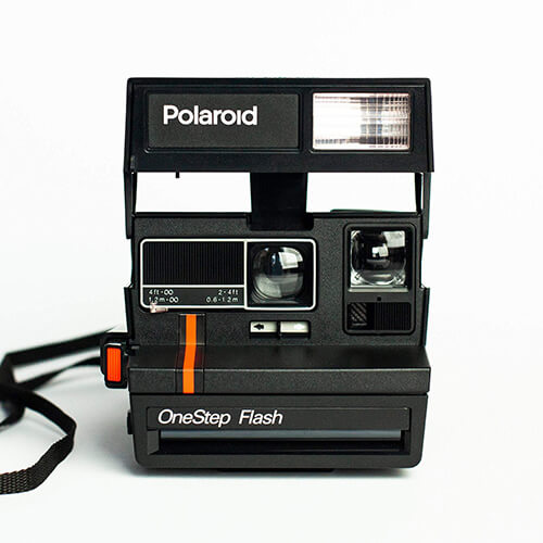 Polaroid One Step Flash Black with Red Stripe Camera