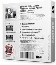 Load image into Gallery viewer, B&amp;W (Black and White) Film for Spectra/Image Type Polaroid Instant Cameras - Polaroid film - Vintage Polaroid Instant Cameras