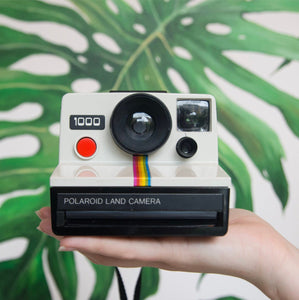 Vintage Polaroid Onestep/1000 Rainbow Striped SX 70 Land Camera