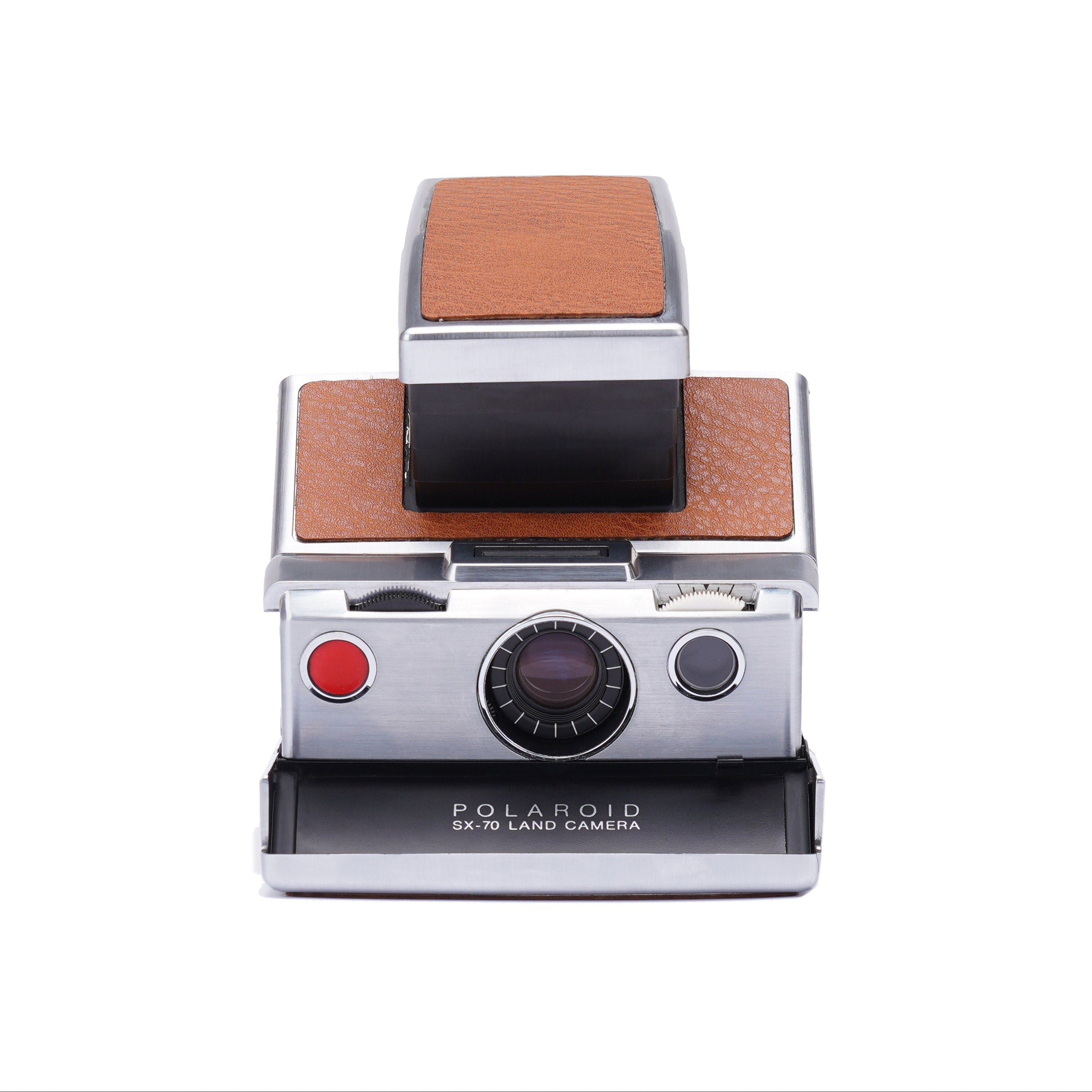 Polaroid SX-70 Instant Film Camera Vintage 70s Original Vintage Skin -  Brown and Silver