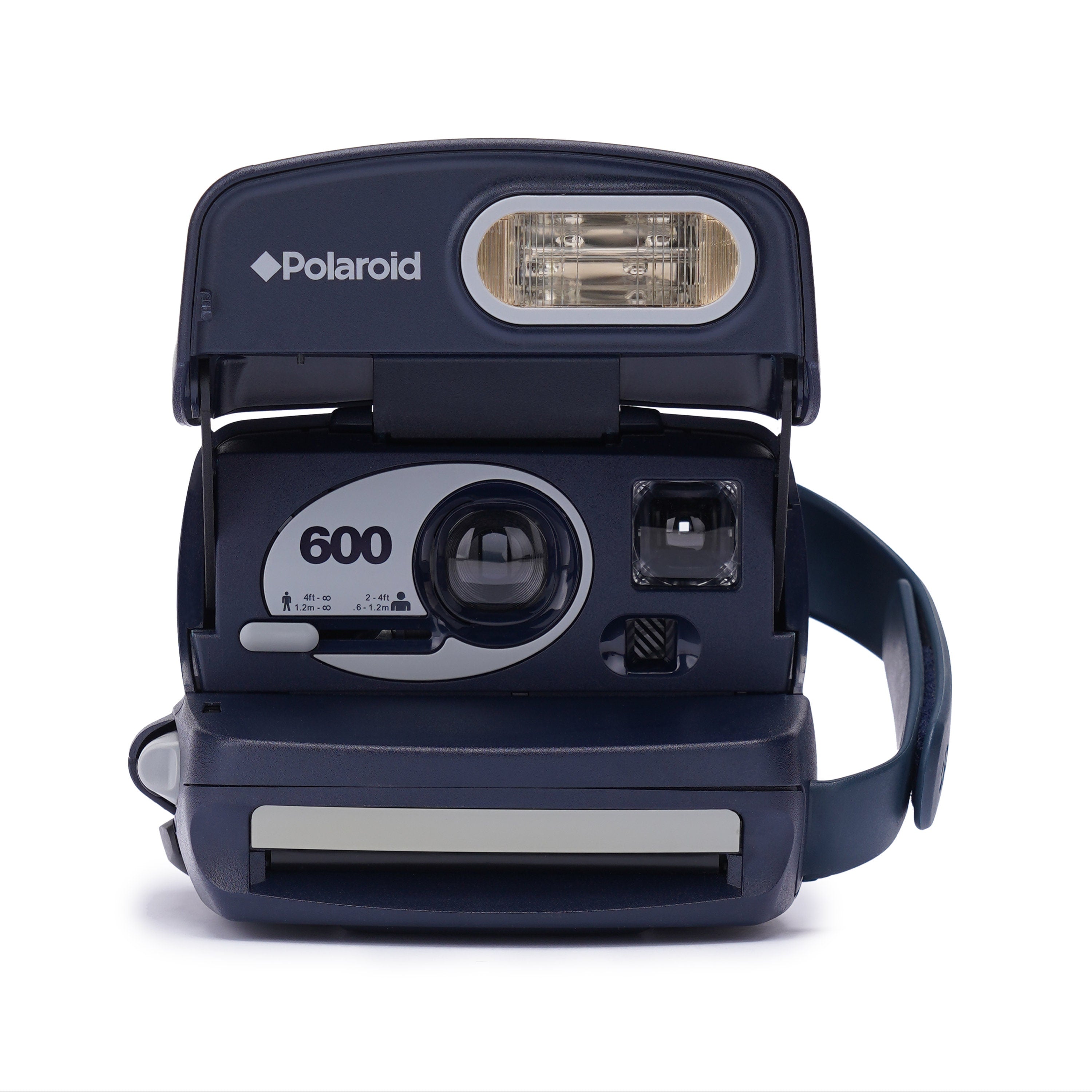 Polaroid 600 Instant Camera orders W Handle Navy Blue No Film Or Batteries Included